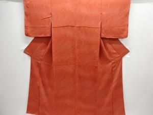 未使用品　縮緬地　流水模様小紋着物